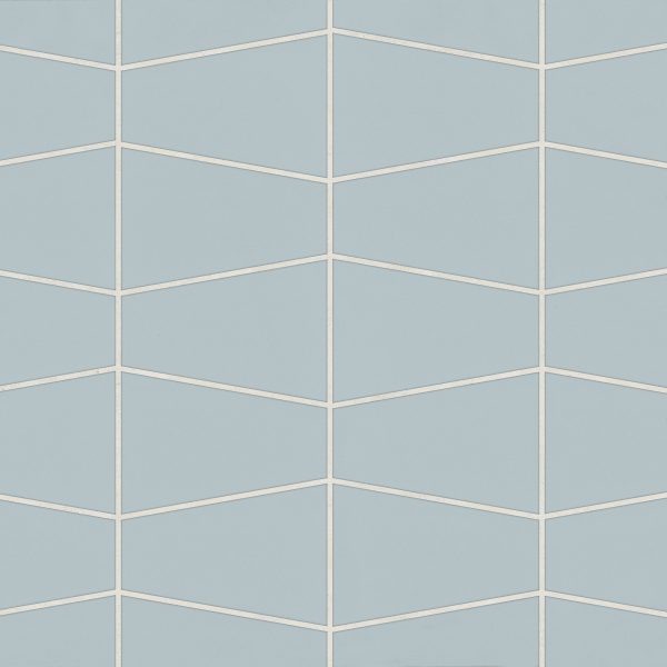 Marin Trapezoid Matte Porcelain Mosaic in Misty Blue - 100004041