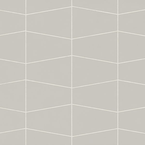 Marin Trapezoid Matte Porcelain Mosaic in Pebble Gray - 100004046