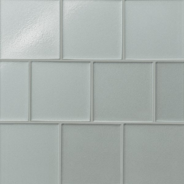 Kaikos 4  x 4  Matte Glass Field Tile in Silver - 100004058