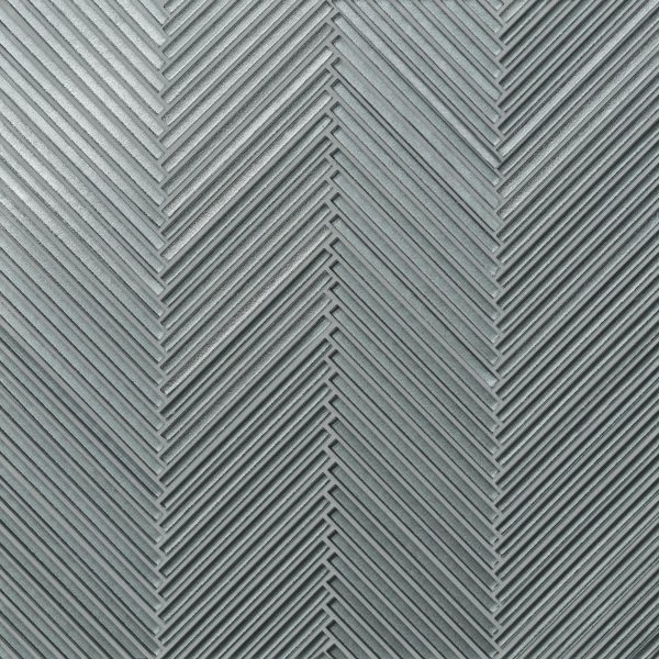 Kaikos Skinny Chevron Glass Mosaic in Light Green - 100004069