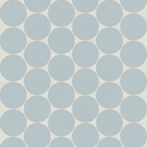 Marin 2  Penny Round Matte Porcelain Mosaic in Misty Blue - 100004787