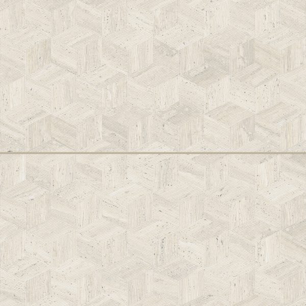 Sensi Roma 24  x 48  Satin Porcelain Cube Deco in Ivory - 100005398