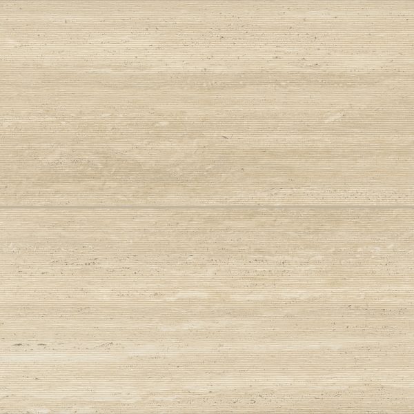 Sensi Roma 24  x 48  Satin Porcelain Wave Deco in Cream - 100005402