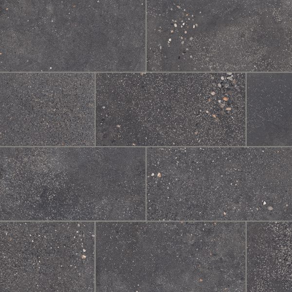 Area 51 12  x 24  Matte Porcelain Field Tile in Black - 100005487