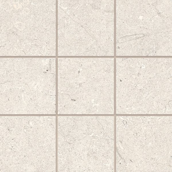 Poetry Stone 4  x 4  Matte Porcelain Mosaic in Ivory - 100005972