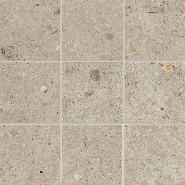 Poetry Stone 4  x 4  Matte Porcelain Mosaic in Ecru - 100005974