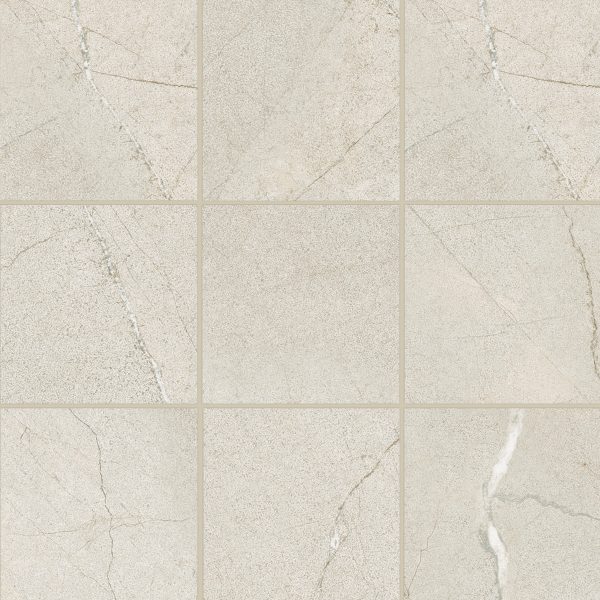 Crema Marfil 4  x 4  Satin Porcelain Mosaic - 100005982