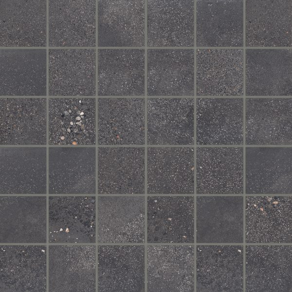 Area 51 2  x 2  Square Matte Porcelain Mosaic in Black - 100006317