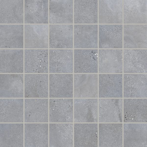 Area 51 2  x 2  Square Matte Porcelain Mosaic in Steel - 100006319