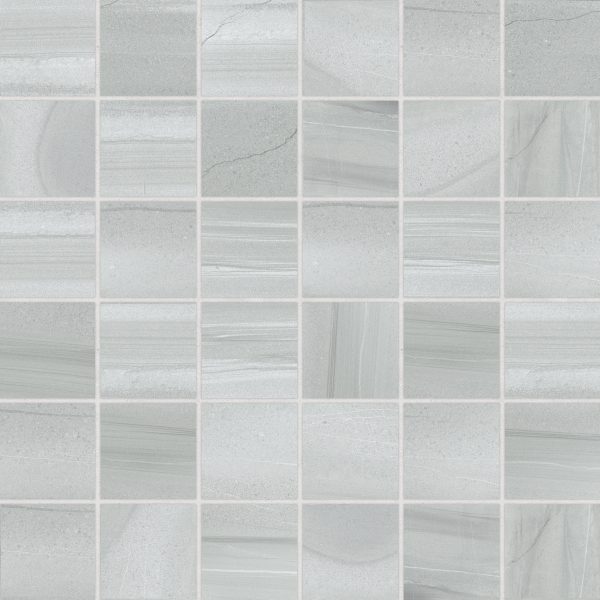 Linear Stone 2  x 2  Honed Square Mosaic in Grey - 100006405