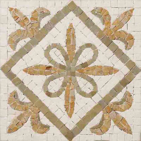 Nico Mozaics 8  x 8  Montage Large Honed Limestone Tile in Veined Beige - AECNICMOVB8