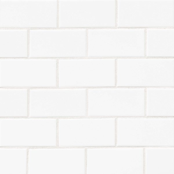 Traditions 3  x 6  Glossy Ceramic Tile in Ice White - CERTRAICE36B