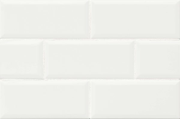 Traditions 4  x 10  Beveled Glossy Ceramic Tile in Ice White - CERTRAICE410BEV