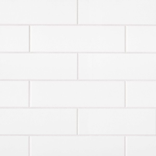 Traditions 4  x 16  Matte Ceramic Tile in Ice White - CERTRAICE416M