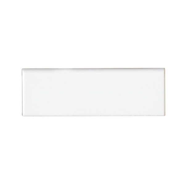 Traditions 2 x 6 Glossy Ceramic Bullnose in Ice White - CERTRAICES4269B