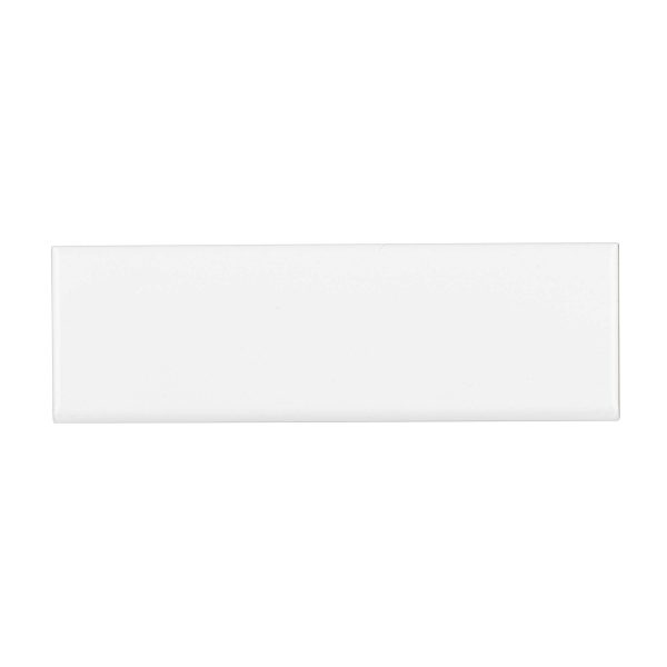 Traditions 3 x 10 Glossy Ceramic Bullnose in Ice White - CERTRAICES4310B