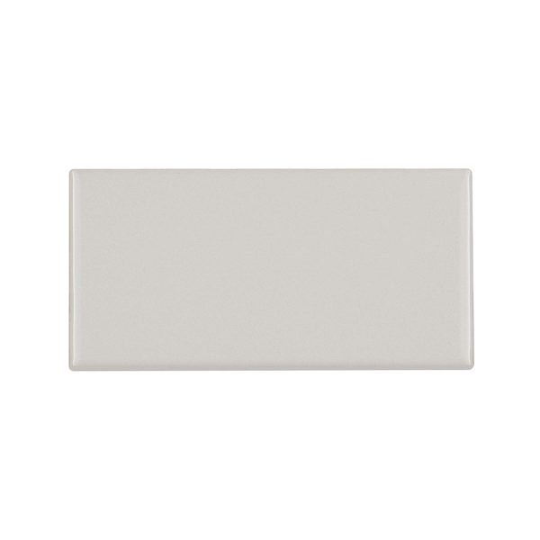 Traditions 3 x 6 - 6 Inch Side Glossy Ceramic Bullnose in Tender Gray - CERTRATENS4369B