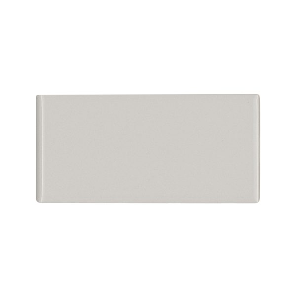 Traditions 3 x 6 - 3 Inch Side Glossy Ceramic Bullnose in Tender Gray - CERTRATENS4639B