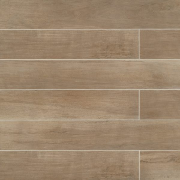 Antique 8  x 48  Wood Look Matte Porcelain Tile in Clay - CRDANTCLA848-N