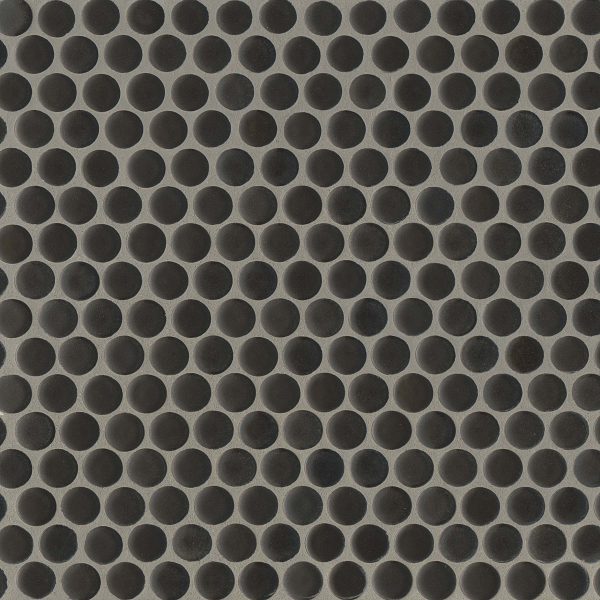 360 3/4  x 3/4  Penny Round Matte Mosaic Tile in Charcoal - DEC360CHA34M