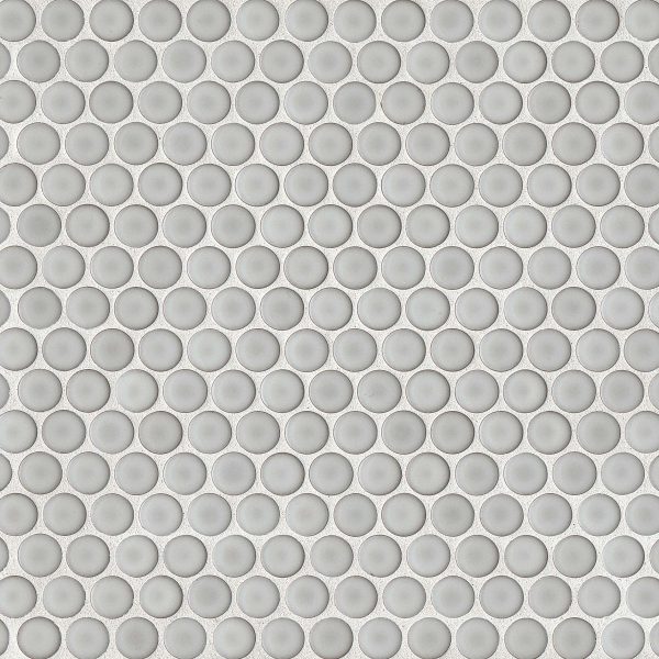 360 3/4  x 3/4  Penny Round Glossy Mosaic Tile in Dove Grey - DEC360DOG34G