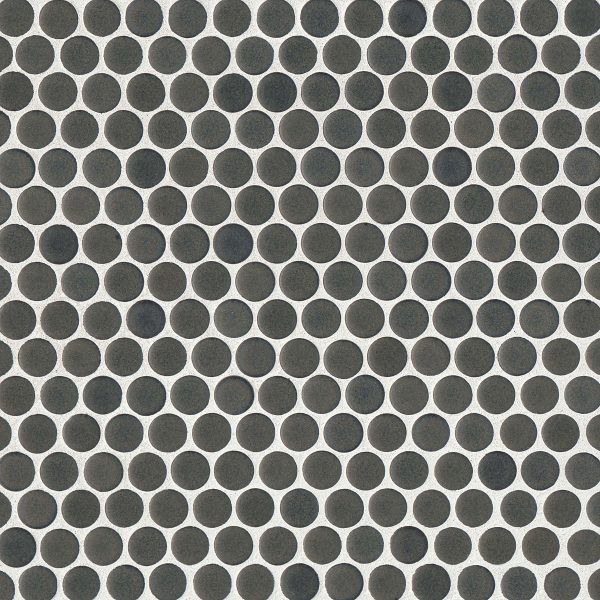 360 3/4  x 3/4  Penny Round Matte Mosaic Tile in Iron - DEC360IRO34M