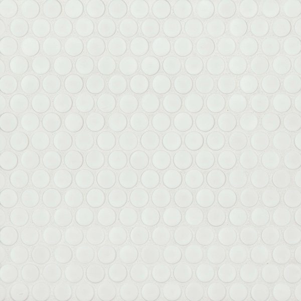 360 3/4  x 3/4  Penny Round Matte Mosaic Tile in White - DEC360WHI34M