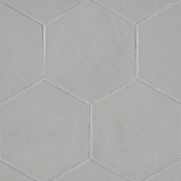 Allora 8.5  x 10  Hexagon Matte Porcelain Tile in Solid Grey - DECALLGREHEXM