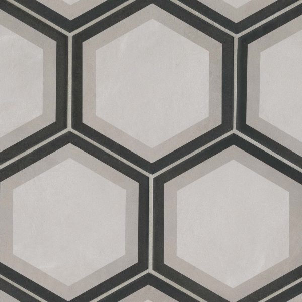 Allora 8.5  x 10  Matte Telaio Hexagon Deco Porcelain Tile - DECALLTELDECOM