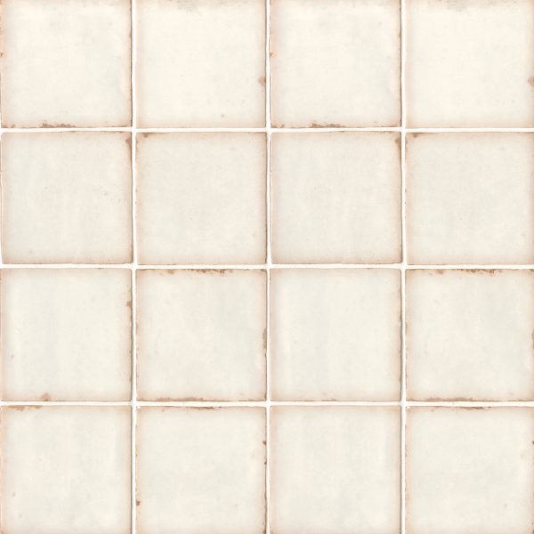 Casablanca 5  x 5  Matte Ceramic Tile in White - DECCASWHI55M