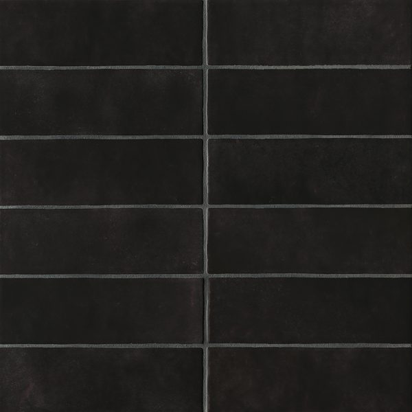 Cloe 2.5  x 8  Ceramic Tile in Black - DECCLOBLA28G