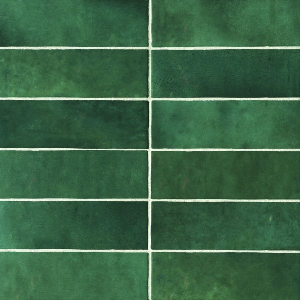 Cloe 2.5  x 8  Ceramic Tile in Green - DECCLOGRN28G