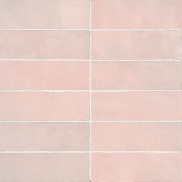 Cloe 2.5  x 8  Ceramic Tile in Pink - DECCLOPIN28G