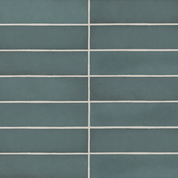 Makoto 2.5  x 10  Matte Ceramic Wall Tile in Arashi Blue - DECMAKARB2510M