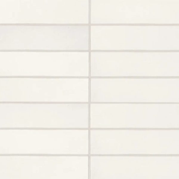 Makoto 2.5  x 10  Matte Ceramic Wall Tile in Shoji White - DECMAKSHW2510M