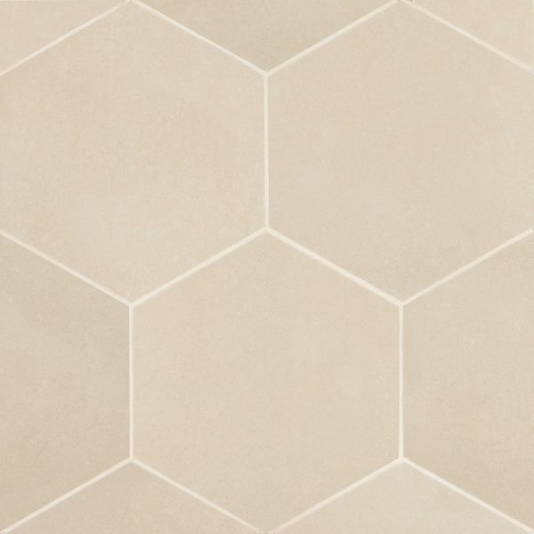 Makoto 10  x 11.5  Hexagon Matte Porcelain Tile in Tatami Beige - DECMAKTABHEX10M