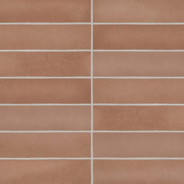 Makoto 2.5  x 10  Matte Ceramic Wall Tile in Umi Terracotta - DECMAKUMT2510M