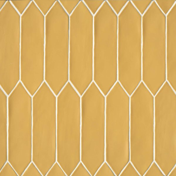 Reine 3  x 12  Picket Pattern Matte Ceramic Wall Tile in Golden - DECREIGOL311PICM