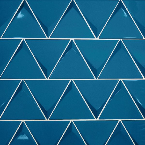 Triangolo 5  x 5  Wall Tile in Electric Blue - DECTRIELB455G