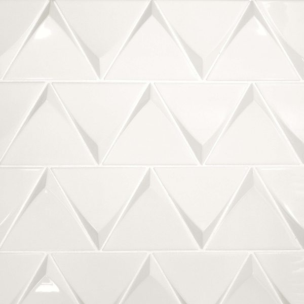 Triangolo 5  x 5  Wall Tile in White - DECTRIWHI455G