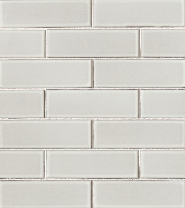 Zenia 2  x 6  Matte Porcelain Floor & Wall Mosaic in Moon - DECZENMOO26MMO