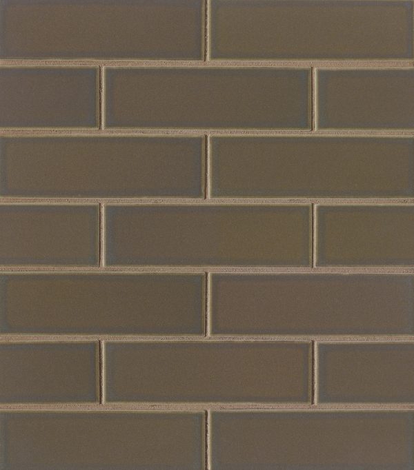 Zenia 2  x 6  Matte Porcelain Floor & Wall Mosaic in Umbra - DECZENUMB26MMO