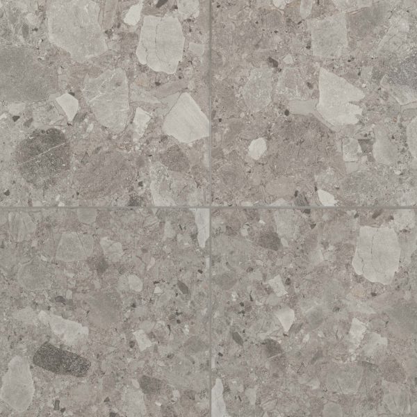 Frammenta 24  x 24  Floor & Wall Tile in Dark Grey - FIOFRADAR2424