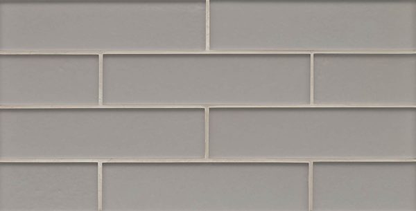 Manhattan 2  x 8  Wall Mosaic in Platinum - GLSMANPLA28M