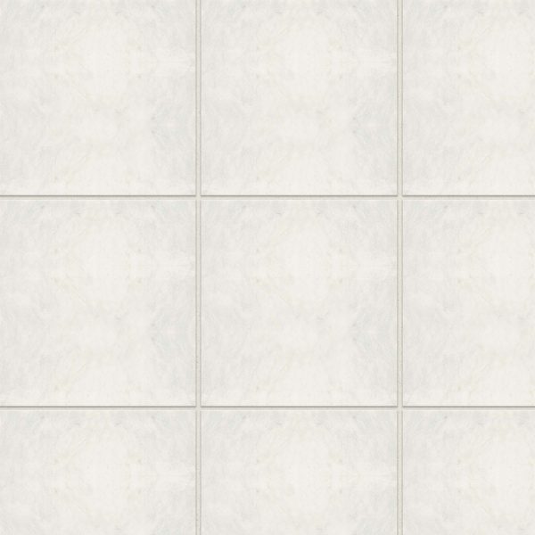 Iceberg White 18  x 18  Brushed Marble Tile - MRBICEBRG1818B