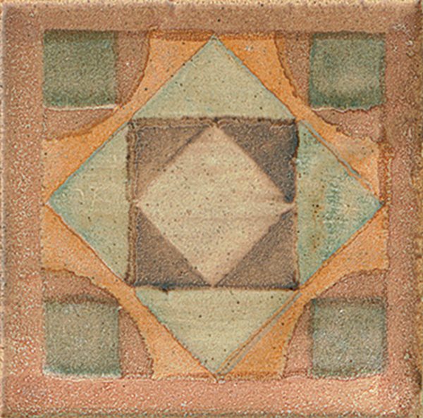 Cotto Nature 3 x 3 Trim in Decos-  Hand  Painted - NATCOTTIRVOL33