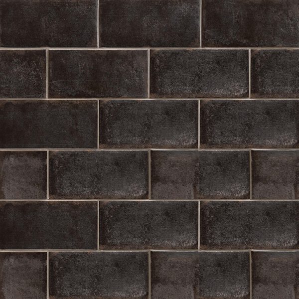 Vivace 4  x 9  Floor & Wall Tile in Caviar - NATVIVCAV49G