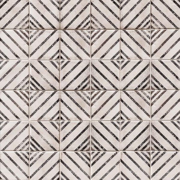 Vivace 4  x 4  Decorative Tile in Motif Rice - NATVIVMOTRIC44G