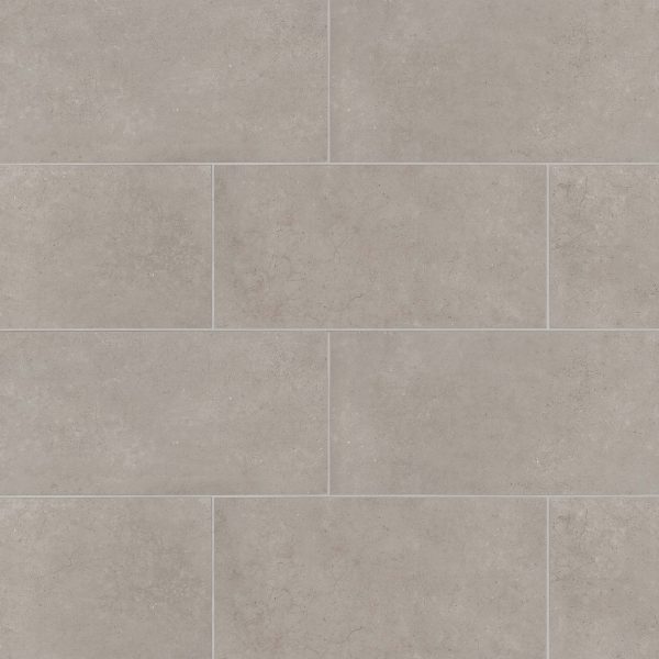 Materika 12  x 24  Matte Porcelain Floor and Wall Tile in Greige - NORMATGRE1224