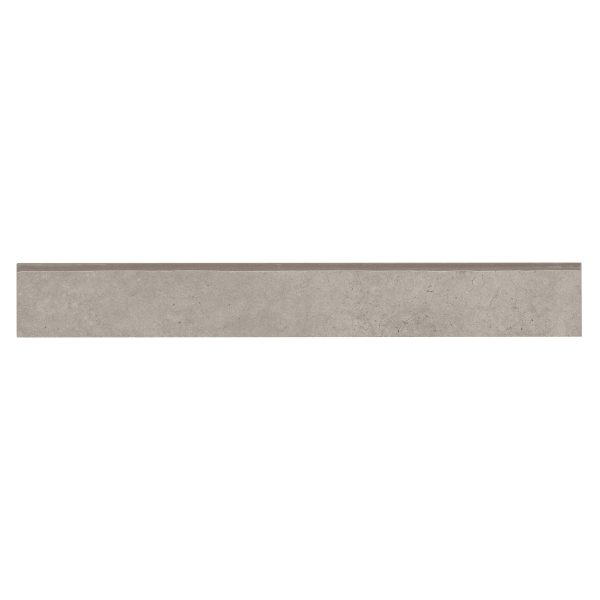 Materika 3 x 24 Matte Porcelain Bullnose Trim in Silver - NORMATSIL3X24BN